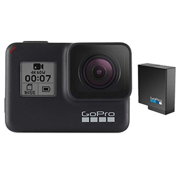GoPro HERO7 Black Waterproof 4K Action Camera - Includes Extra Battery