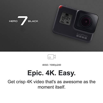 GoPro HERO7 Black Waterproof 4K Action Camera - Includes Extra Battery