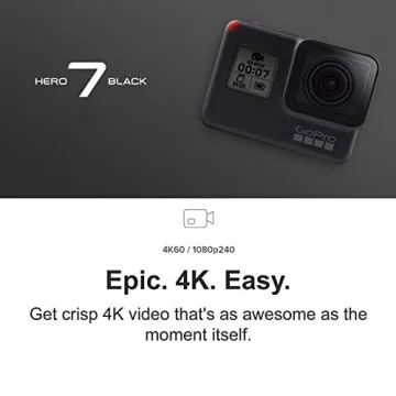 GoPro HERO7 Black Waterproof 4K Action Camera - Includes Extra Battery