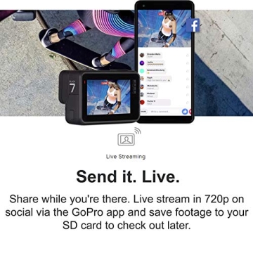 GoPro HERO7 Black Waterproof 4K Action Camera - Includes Extra Battery