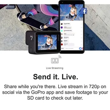 GoPro HERO7 Black Waterproof 4K Action Camera - Includes Extra Battery