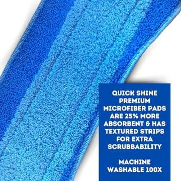 Quick Shine Spray Mop Kit with 1 Mop Pad & 1 Multi-Surface Floor Cleaner 16oz | Mop maneuvers under & around furniture for Easy Cleaning | No Batteries Required | Refillable Cleaning Cartridge