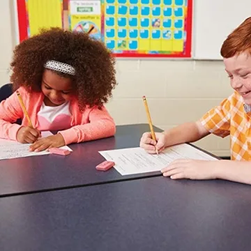 Pink Pearl Large Erasers 12 Count Smudge-Free Latex-Free