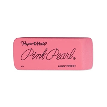 Pink Pearl Large Erasers 12 Count Smudge-Free Latex-Free