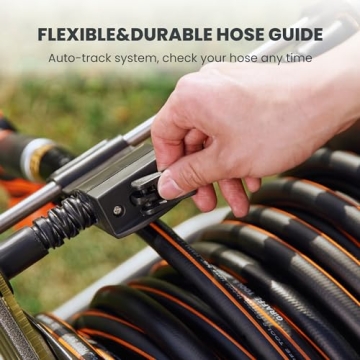 Heavy Duty Metal Garden Hose Reel Cart with Wheels 200 ft