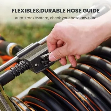 Heavy Duty Metal Garden Hose Reel Cart with Wheels 200 ft