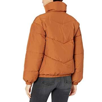 Amazon Essentials Women's Short Puffer Jacket in Caramel