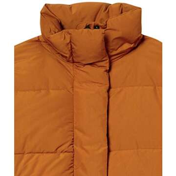 Amazon Essentials Women's Short Puffer Jacket in Caramel