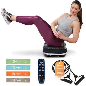 LifePro Vibration Plate Exercise Machine - Fitness Platform & Resistance Bands for Weight Loss