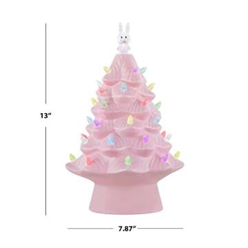 Mr. Cottontail 13 Inch LED Ceramic Easter Tree