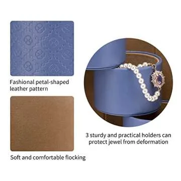 Vlando Christmas Gifts for Mom, Women, Wife - Travel Jewelry Oragnizer, 3-Layer Jewelry Storage Box, Travel Essential Accessories for Women, Gifts for Travelers Couples Mom Friends - Purple