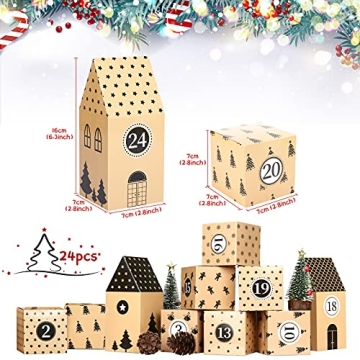 KESOTE Advent Calendar Boxes to Fill for Christmas Joy
