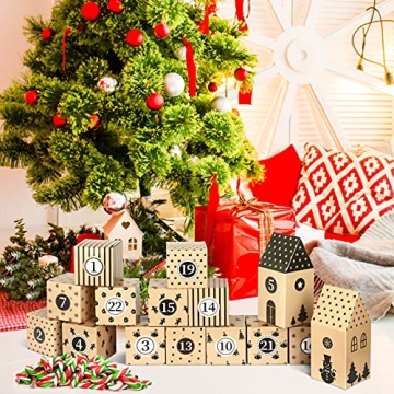 KESOTE Advent Calendar Boxes to Fill for Christmas Joy