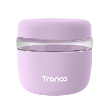 Tronco 24 oz Glass Lunch Bowl Container with Lid, Glass Food Storage Containers, Leak & Spill Proof,...