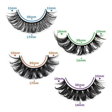 Focipeysa 20 Pairs Natural Look Faux Mink Lashes Pack