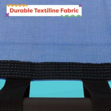 Platform Tree Swing for Kids - Swings for Swing Set, Tree Branch, or Playground - Outdoor Swing with Adjustable Rope - 40x30in Rectangular Swing for Kids Outdoor Activities by Hey Play (Blue/Black)