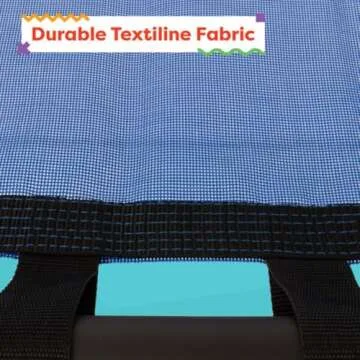 Platform Tree Swing for Kids - Swings for Swing Set, Tree Branch, or Playground - Outdoor Swing with Adjustable Rope - 40x30in Rectangular Swing for Kids Outdoor Activities by Hey Play (Blue/Black)