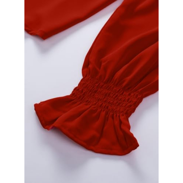 Dokotoo Plus Size Bell Sleeve Tunic Top Red XX-Large