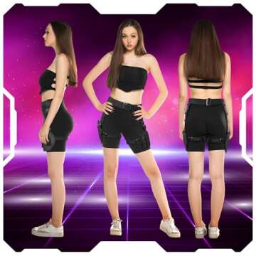 Black Widow Costume Accessories, Lara Croft Holster Belt Outfit,Tomb Rider Leg Holster Strap, Swat Cop Accessories For Women (Black)