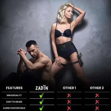 Black Widow Costume Accessories, Lara Croft Holster Belt Outfit,Tomb Rider Leg Holster Strap, Swat Cop Accessories For Women (Black)