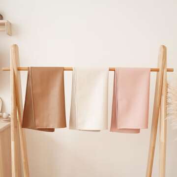 Konssy Faux Leather Baby Changing Mat 2 Pack, Waterproof, Wipeable & Portable Diaper Changing Pad for Travel or Home, Foldable Mat Fits Perfectly in Diaper Bag, 30 x 17 inches (Brown,Beige)