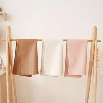 Konssy Faux Leather Baby Changing Mat 2 Pack, Waterproof, Wipeable & Portable Diaper Changing Pad for Travel or Home, Foldable Mat Fits Perfectly in Diaper Bag, 30 x 17 inches (Brown,Beige)