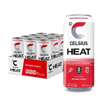 CELSIUS HEAT Inferno Punch Energy Drink Zero Sugar 12 Pack