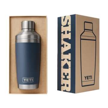 YETI Rambler 20 oz Cocktail Shaker, Stainless Steel, Vacuum Insulated, Navy