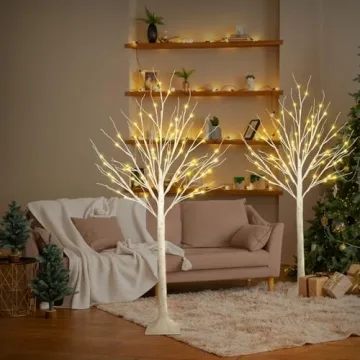 Lighted Birch Trees - 4FT Indoor & Outdoor Decor