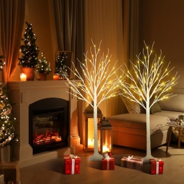 Lighted Birch Trees - 4FT Indoor & Outdoor Decor