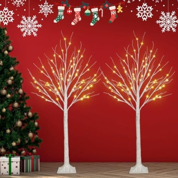 Lighted Birch Trees - 4FT Indoor & Outdoor Decor