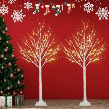 Lighted Birch Trees - 4FT Indoor & Outdoor Decor