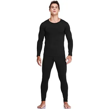 JZCreater Fleece Lined Thermal Underwear Set for Men