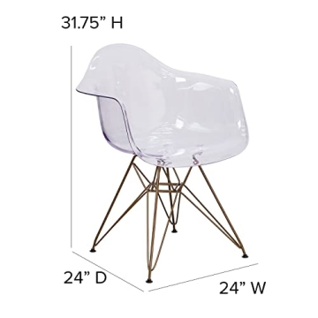 Stylish Flash Furniture Allure Transparent Side Chair