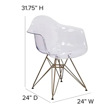 Stylish Flash Furniture Allure Transparent Side Chair