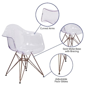 Stylish Flash Furniture Allure Transparent Side Chair