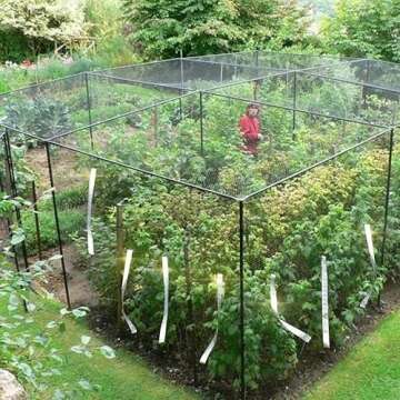 WOSCMI 50' x 50' Bird Netting Nylon for Garden Fruit Trees Chicken Coop Poultry Netting with 3/4'' Mesh Size