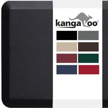 KANGAROO Thick Ergonomic Anti Fatigue Mats for Kitchen Floor, Cushioned Standing Office Desk Mat, Wa...