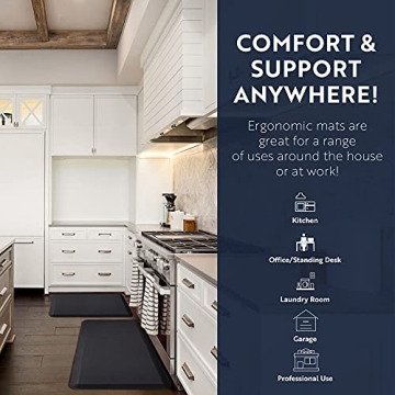 KANGAROO Ergonomic Anti-Fatigue Kitchen Mat for Comfort