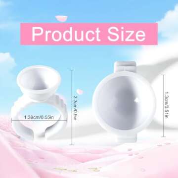 NXJ INFILILA Glue Rings, 600PCS Disposable Lash Extension Supplies, Adjustable Plastic Holder Rings ...