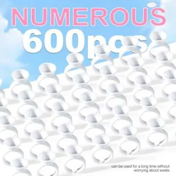 NXJ INFILILA Glue Rings, 600PCS Disposable Lash Extension Supplies, Adjustable Plastic Holder Rings for Beauty, Convenient for Makeup, Nail Art, Tattoo
