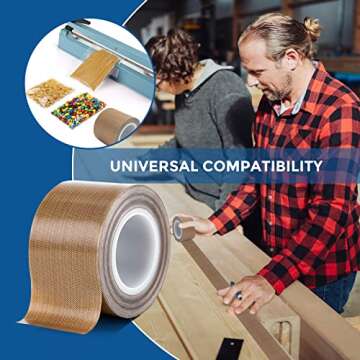Durable Teflon Fabric Tape for Vacuum Sealers and More