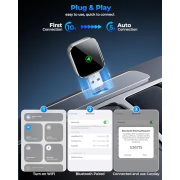 Mini CarPlay Wireless Adapter for Easy iPhone Connectivity