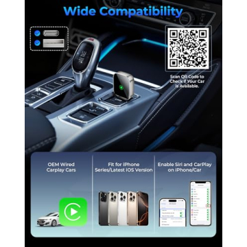Mini CarPlay Wireless Adapter for Easy iPhone Connectivity
