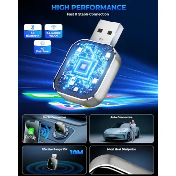 Mini CarPlay Wireless Adapter for Easy iPhone Connectivity