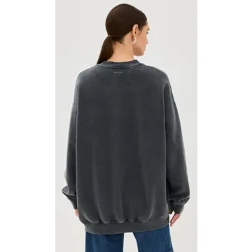 ANINE BING Tyler Sweatshirt in Washed Black for Women