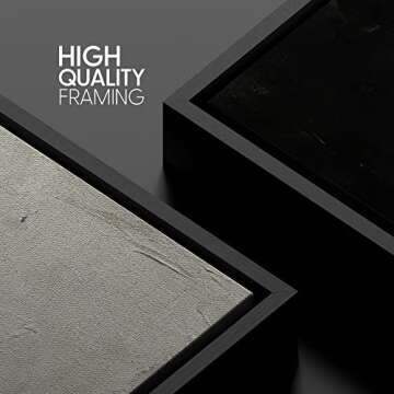 SIGNWIN Framed Canvas Print Wall Art Gray Dark Black Pastel Color Field Abstract Shapes Illustrations Modern Art Decorative Contemporary Chic Minimal for Living Room, Bedroom, Office - 24"x36" Black