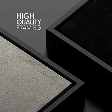 SIGNWIN Framed Canvas Print Wall Art Gray Dark Black Pastel Color Field Abstract Shapes Illustrations Modern Art Decorative Contemporary Chic Minimal for Living Room, Bedroom, Office - 24"x36" Black