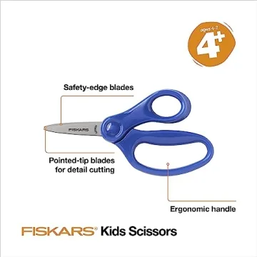 Fiskars 5" Pointed-Tip Scissors for Kids 4-7