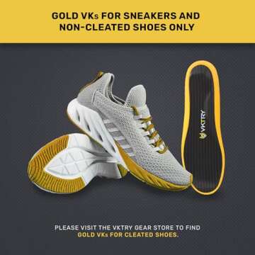 VKTRY Gold Performance Insoles for Enhanced Sports